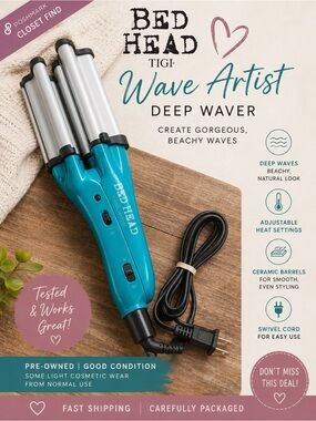 BedHead Wave Artist Deep Waver in Teal and Silver